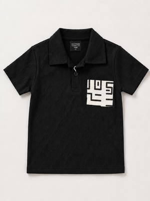 Boys Black Graphic T Shirt & Shorts Set Kidswear Cotton BloomUp