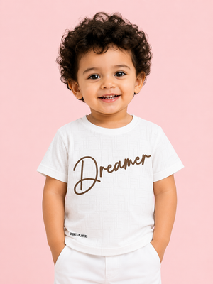 Boys White Soft Cotton T-Shirt Casual Fashion Kids Wear BloomUp