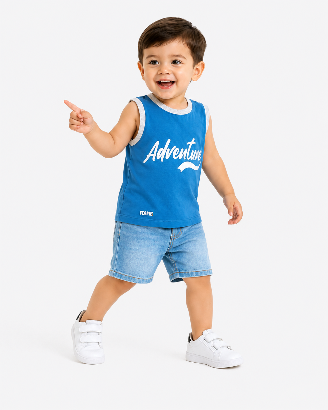Boys Blue Soft Cotton T-Shirt Casual Fashion Kids Wear BloomUp