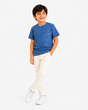 Boys Blue Short Sleeved Shirt Soft Cotton T-Shirt BloomUp