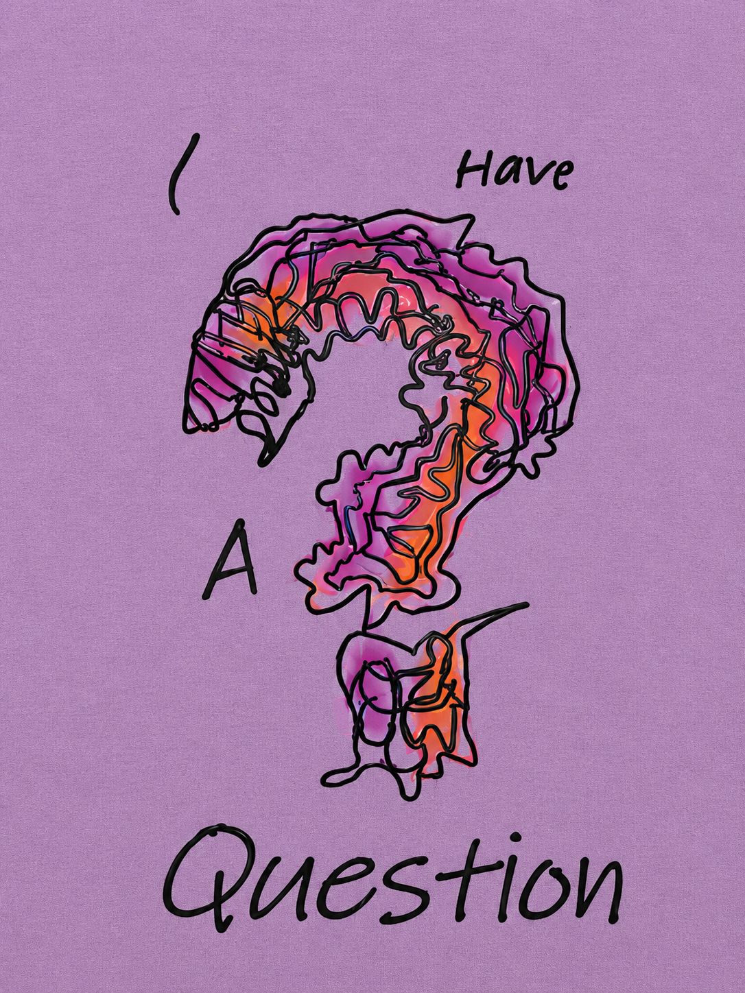 Boys “I Have A Question” Graphic Cotton T-Shirt – Lavender Casual Half Sleeve Tee for Kids BloomUp