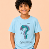 Boys “I Have A Question” Graphic Cotton T-Shirt – Sky Blue Casual Half Sleeve Tee for Kids