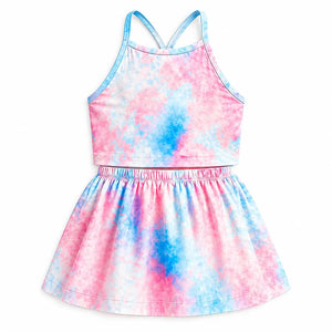 Pastel Tie-Dye Camisole Top & Skirt Co-ord Set for Girls – Soft Cotton Summer Kids Outfit BloomUp