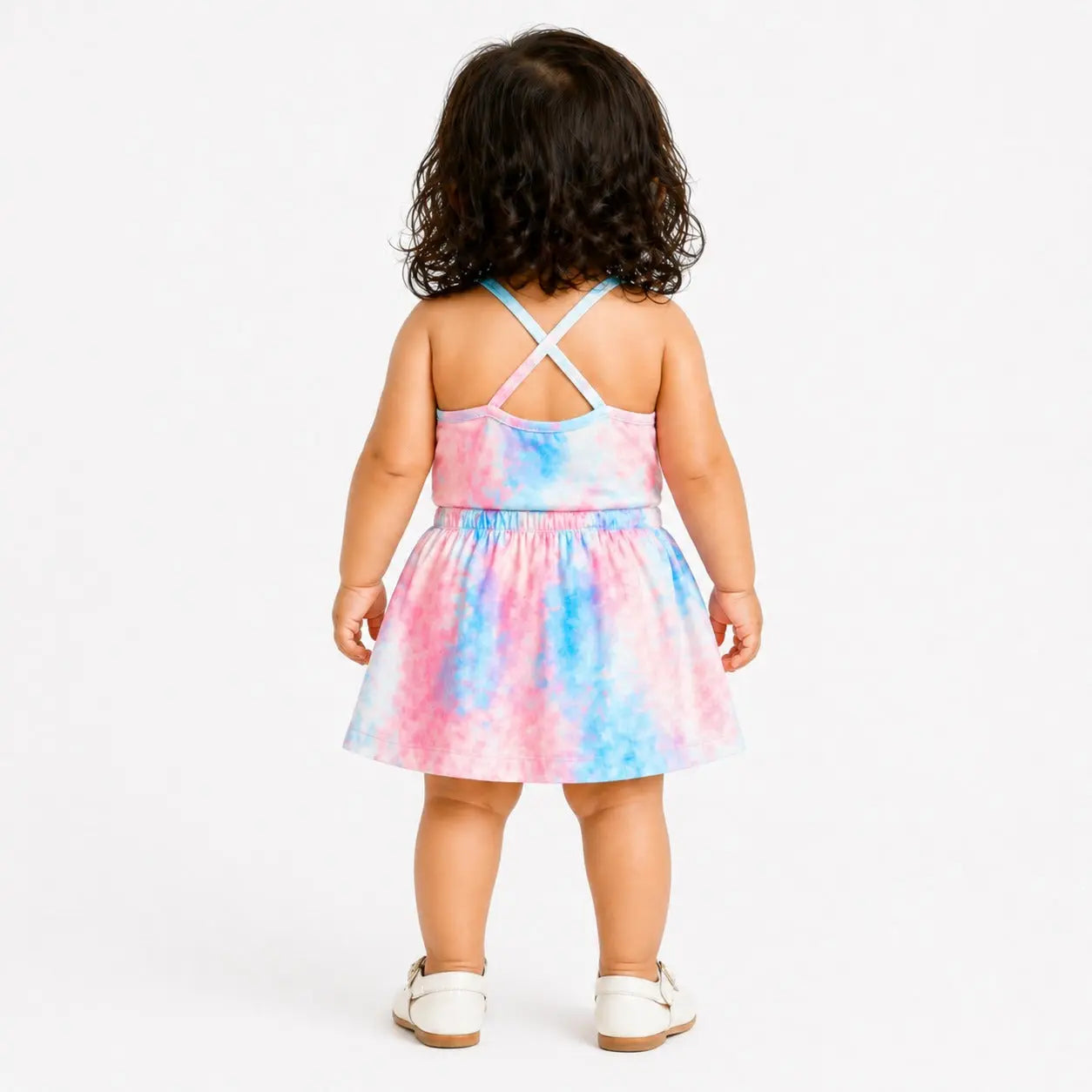 Pastel Tie-Dye Camisole Top & Skirt Co-ord Set for Girls – Soft Cotton Summer Kids Outfit BloomUp