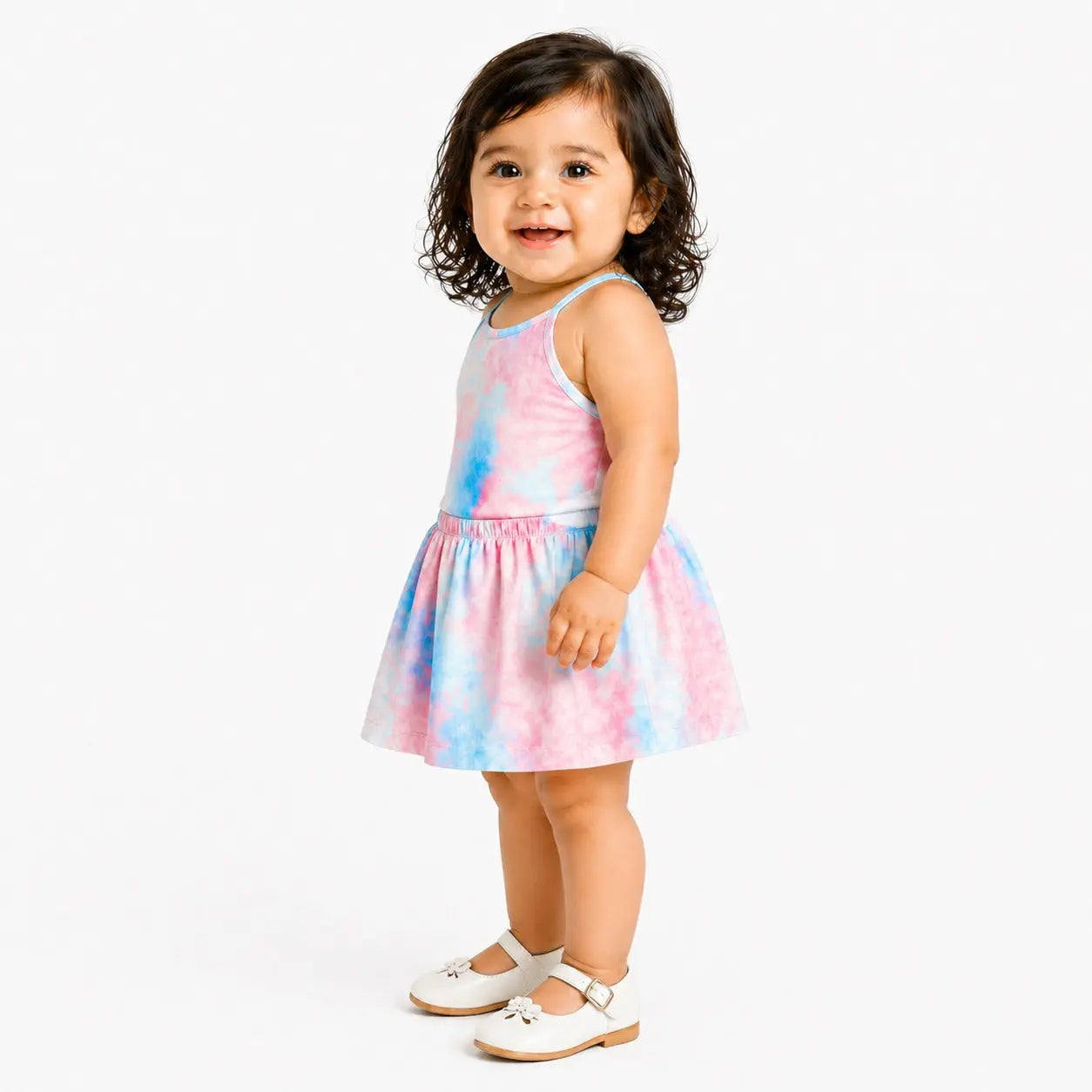 Pastel Tie-Dye Camisole Top & Skirt Co-ord Set for Girls – Soft Cotton Summer Kids Outfit BloomUp