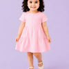 Light Blue Striped Kids Dress – Soft Cotton Summer Wear for Girls