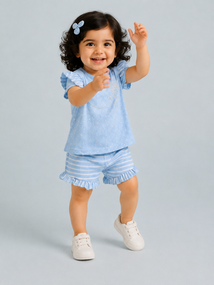 Powder Blue 2-Piece Knit Set for Girls 0-24M BloomUp