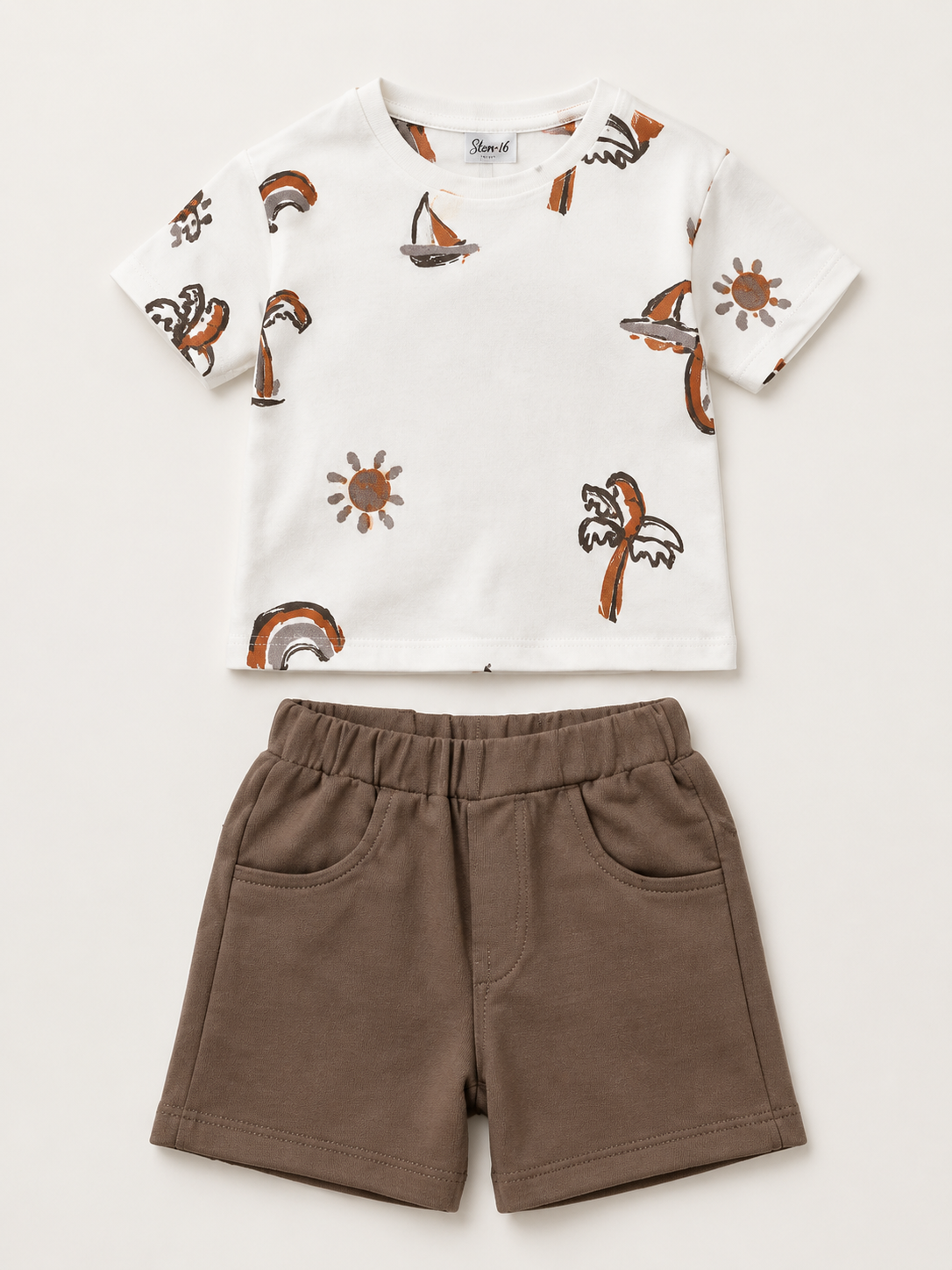 Rich Chocolate Brown 2-Piece Boys Set 0-24M BloomUp