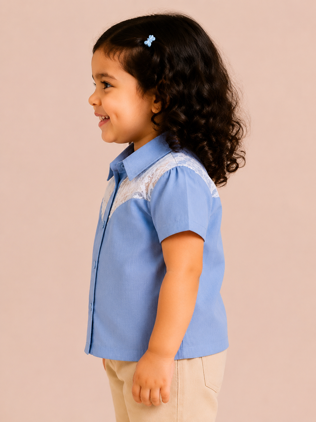 Cheerful Blue Girls Shirt 0-24M BloomUp
