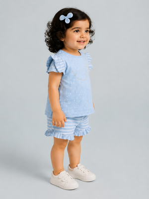 Powder Blue 2-Piece Knit Set for Girls 0-24M BloomUp