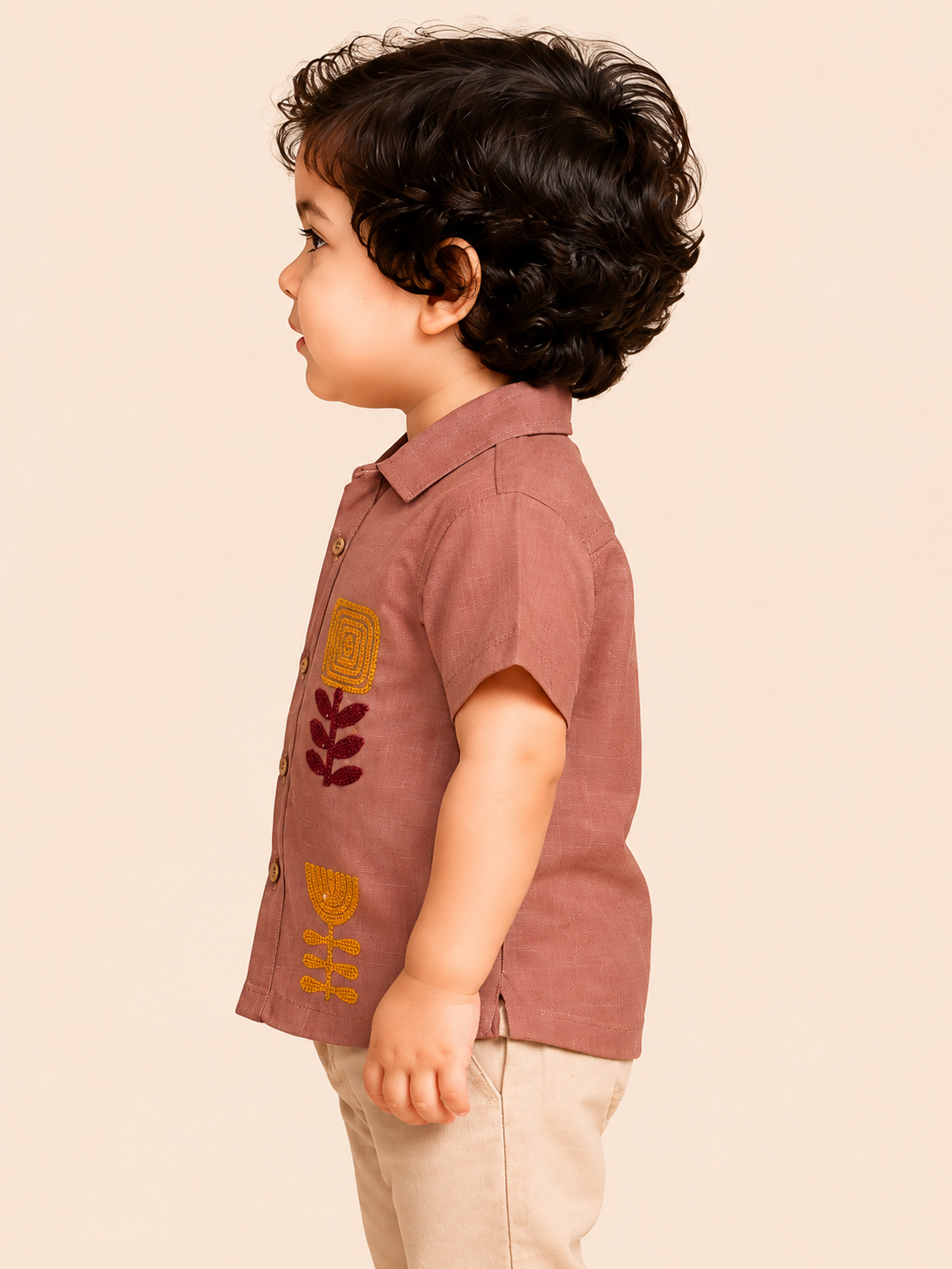 Mauve Taupe Boys Shirt 0-24M BloomUp