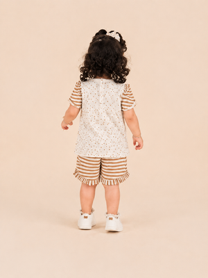 Brown 2-Piece Knit Set for Baby Girls 0-24M BloomUp