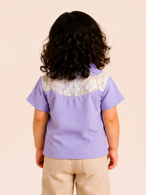 Playful Purple Girls Shirt 0-24M BloomUp