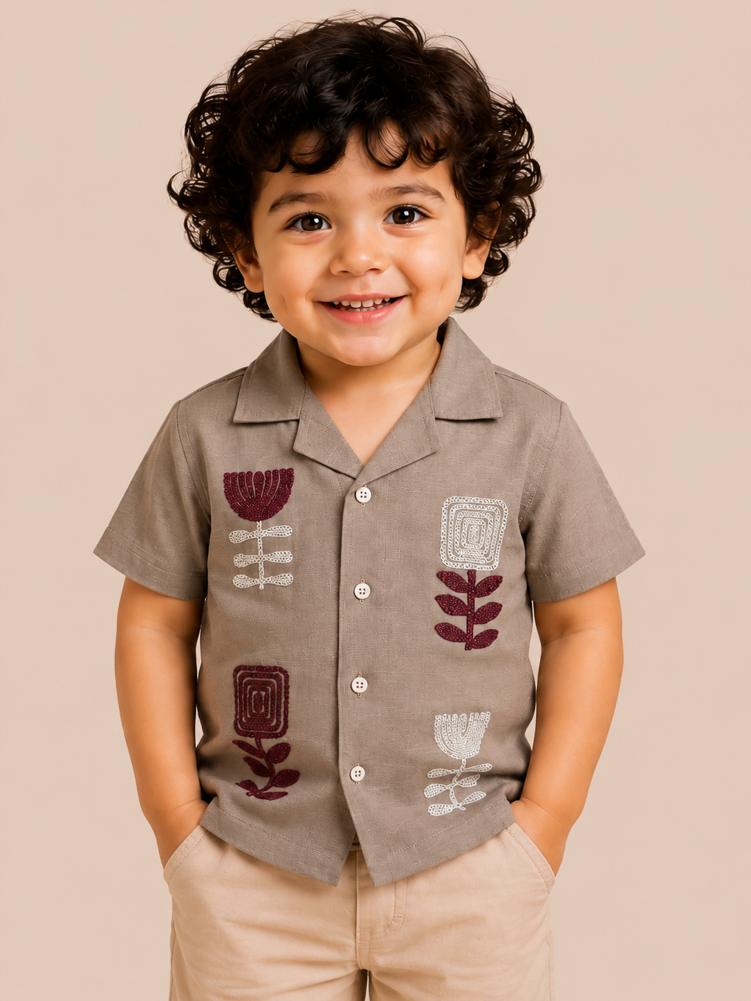 Warm Tan Boys Shirt 0-24M BloomUp