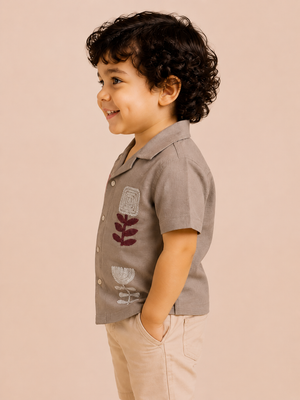 Warm Tan Boys Shirt 0-24M BloomUp