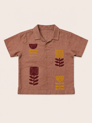 Mauve Taupe Boys Shirt 0-24M BloomUp
