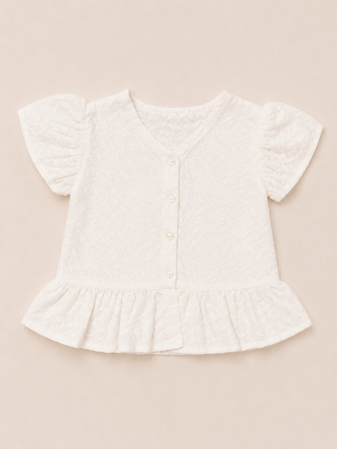 Crisp White Girls Top 0-24M BloomUp