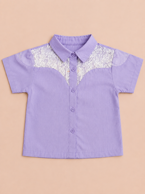 Playful Purple Girls Shirt 0-24M BloomUp